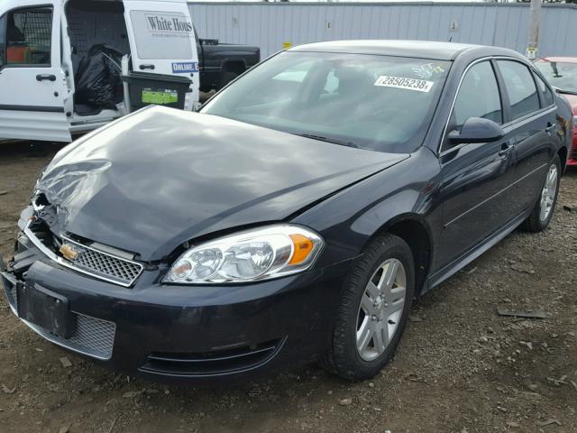 2G1WB5E34C1181545 - 2012 CHEVROLET IMPALA LT BLACK photo 2