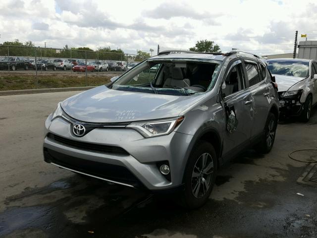 2T3WFREV5GW306649 - 2016 TOYOTA RAV4 XLE SILVER photo 2