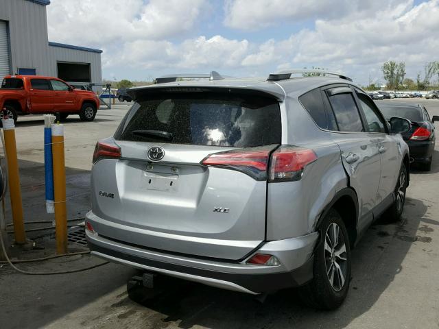 2T3WFREV5GW306649 - 2016 TOYOTA RAV4 XLE SILVER photo 4