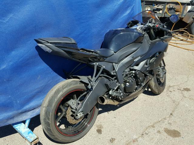 JKAZX4R14CA036725 - 2012 KAWASAKI ZX600 R BLACK photo 4