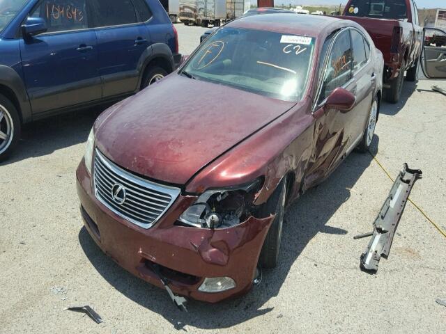 JTHGL46F485026736 - 2008 LEXUS LS 460L MAROON photo 2