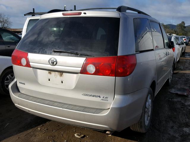 5TDBA23C46S056732 - 2006 TOYOTA SIENNA LE SILVER photo 4