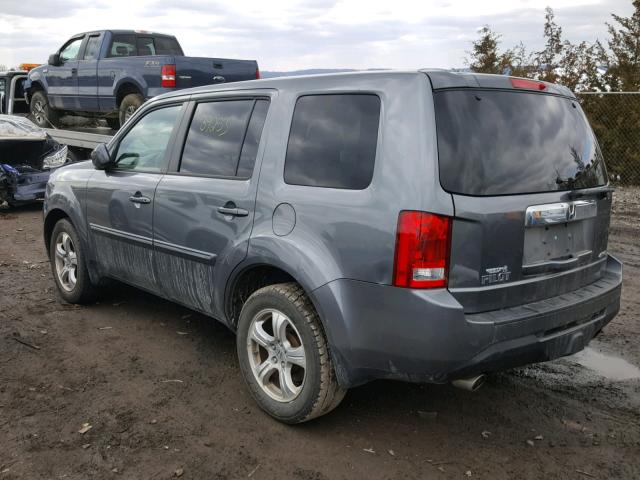 5FNYF4H56DB044181 - 2013 HONDA PILOT EXL GRAY photo 3