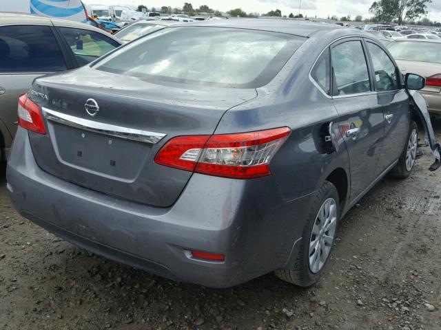 3N1AB7AP5FY291566 - 2015 NISSAN SENTRA S GRAY photo 4