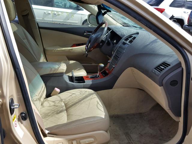 JTHBJ46G772136463 - 2007 LEXUS ES 350 BEIGE photo 5