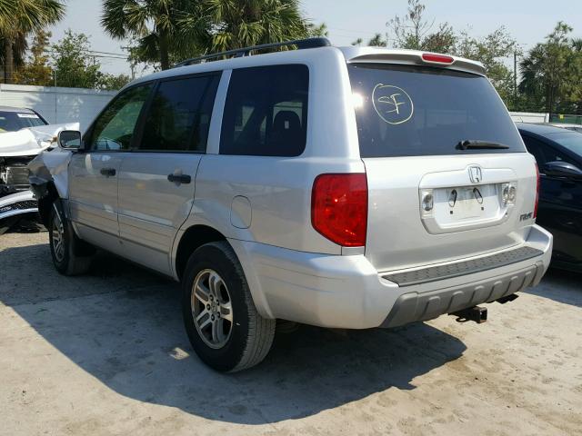 2HKYF18454H612122 - 2004 HONDA PILOT EX SILVER photo 3