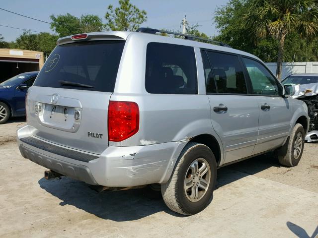 2HKYF18454H612122 - 2004 HONDA PILOT EX SILVER photo 4