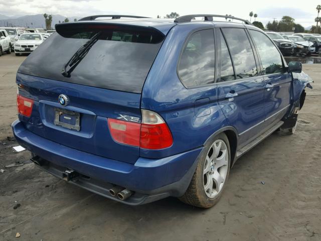 WBAFB33521LH15312 - 2001 BMW X5 4.4I BLUE photo 4