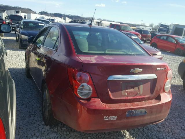 1G1JC5SH5C4151188 - 2012 CHEVROLET SONIC LT RED photo 3