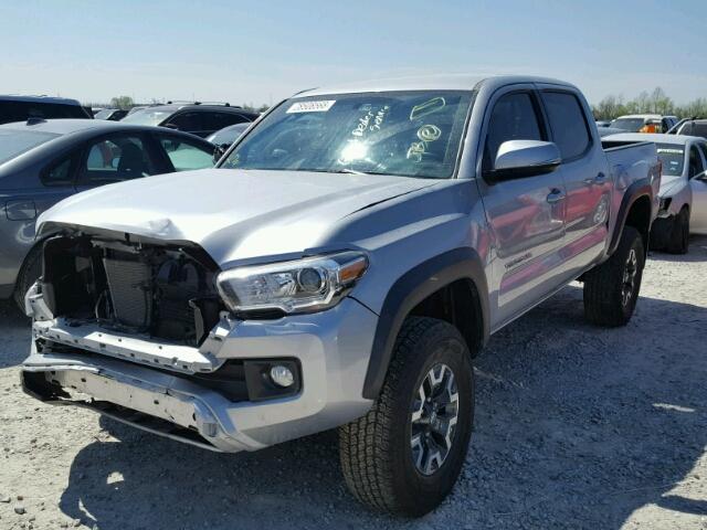 5TFCZ5AN2GX028796 - 2016 TOYOTA TACOMA DOU GRAY photo 2