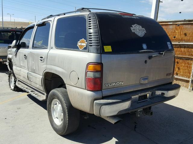 1GKEK13Z82J262656 - 2002 GMC YUKON BEIGE photo 3