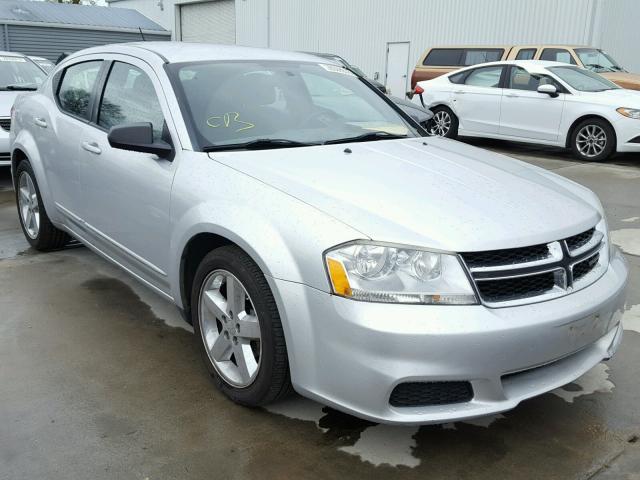 1C3CDZAB8CN158362 - 2012 DODGE AVENGER SE SILVER photo 1