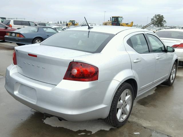 1C3CDZAB8CN158362 - 2012 DODGE AVENGER SE SILVER photo 4