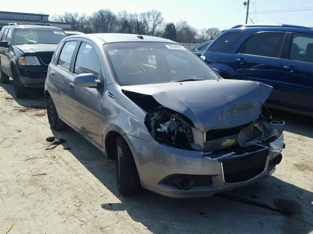 KL1TD66E99B649750 - 2009 CHEVROLET AVEO LS GRAY photo 1