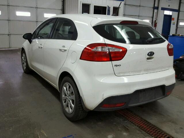 KNADM5A35C6017547 - 2012 KIA RIO LX WHITE photo 3