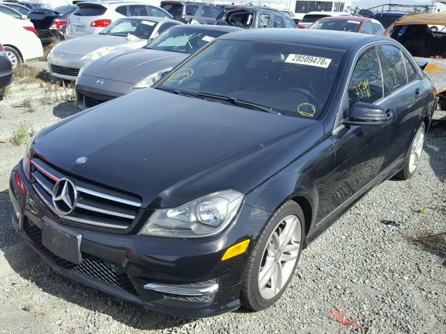 WDDGF4HB0EA933673 - 2014 MERCEDES-BENZ C 250 BLACK photo 2