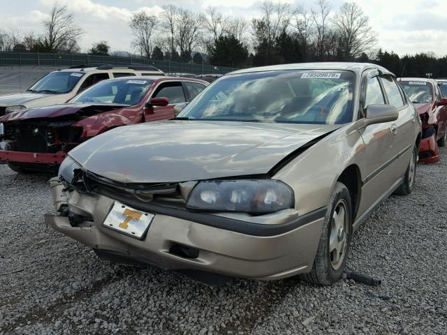 2G1WF52E639298281 - 2003 CHEVROLET IMPALA BEIGE photo 2