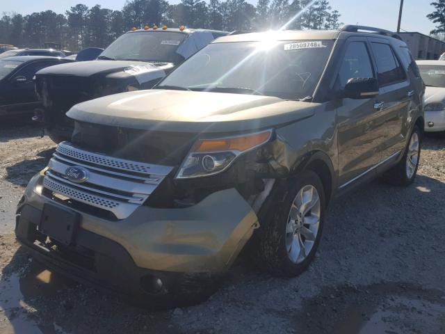 1FM5K7D87DGB04812 - 2013 FORD EXPLORER X GREEN photo 2