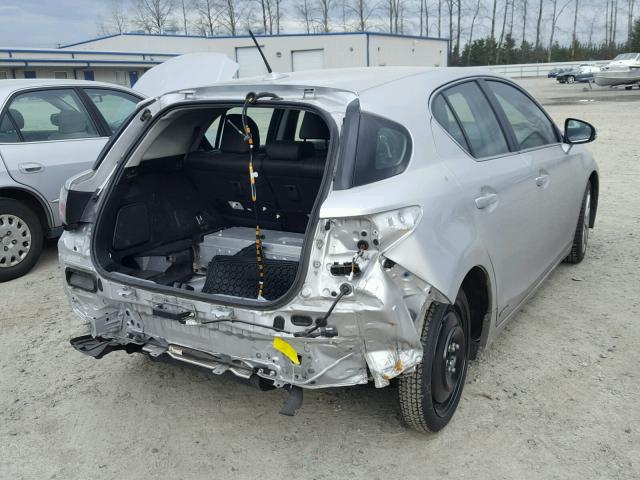 JTHKD5BH5C2101006 - 2012 LEXUS CT 200 SILVER photo 4