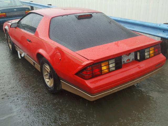 1G1FP87H7GL193216 - 1986 CHEVROLET CAMARO RED photo 3