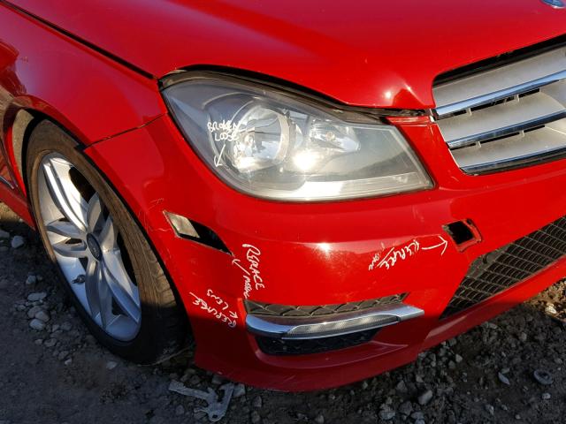 WDDGF4HB9CR219510 - 2012 MERCEDES-BENZ C 250 RED photo 9