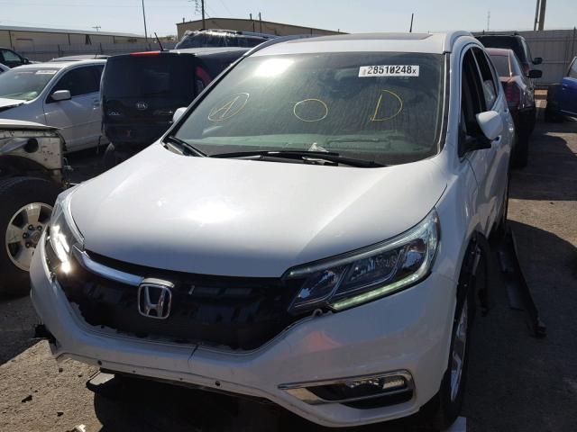 5J6RM3H78FL018486 - 2015 HONDA CR-V EXL WHITE photo 2