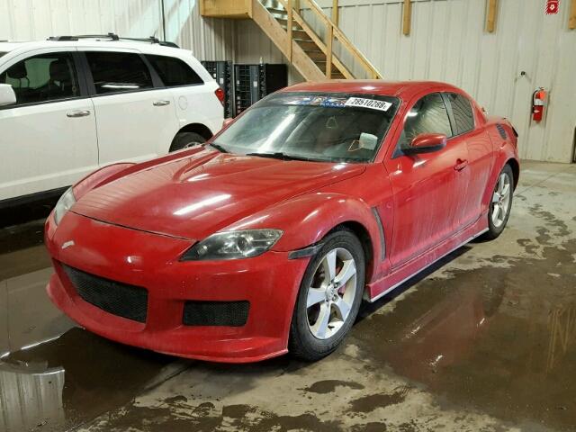 JM1FE173550158004 - 2005 MAZDA RX8 RED photo 2