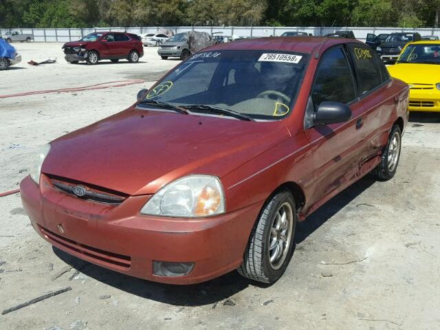 KNADC125336232243 - 2003 KIA RIO BURGUNDY photo 2