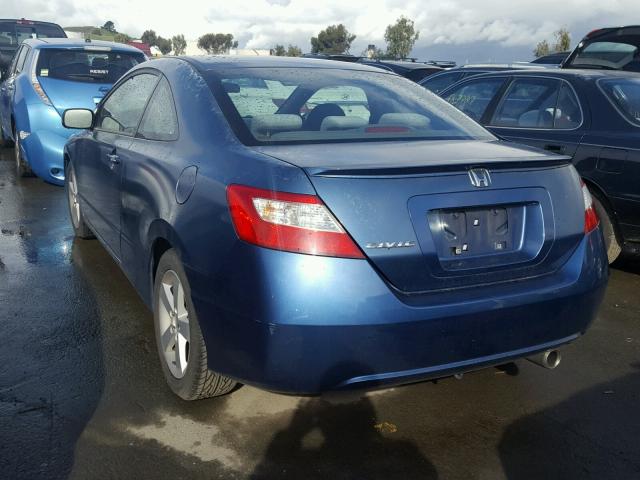 2HGFG12816H541028 - 2006 HONDA CIVIC EX BLUE photo 3