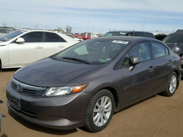 2HGFB2F90CH520478 - 2012 HONDA CIVIC EXL 棕色 照片 2