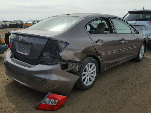 2HGFB2F90CH520478 - 2012 HONDA CIVIC EXL 棕色 照片 4