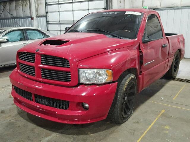 3D3HA16H74G203107 - 2004 DODGE RAM SRT10 RED photo 2