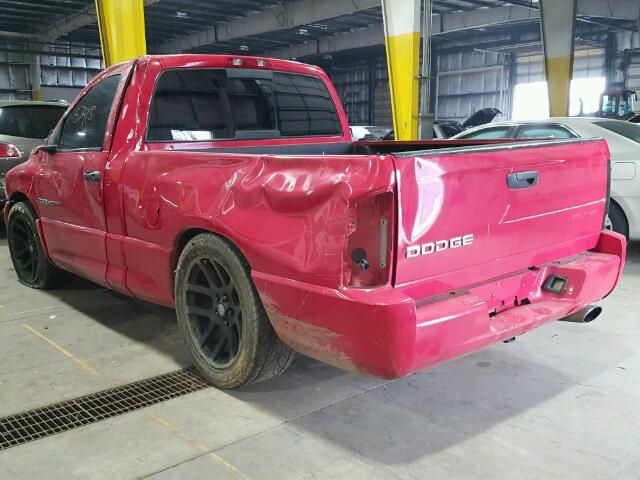 3D3HA16H74G203107 - 2004 DODGE RAM SRT10 RED photo 3