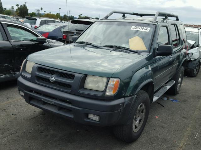 5N1ED28T0YC572096 - 2000 NISSAN XTERRA XE GREEN photo 2