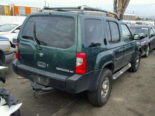 5N1ED28T0YC572096 - 2000 NISSAN XTERRA XE GREEN photo 4