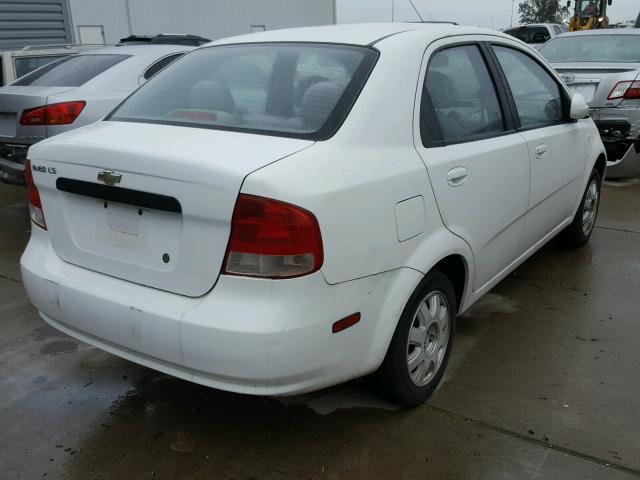 KL1TD52695B365473 - 2005 CHEVROLET AVEO BASE WHITE photo 4