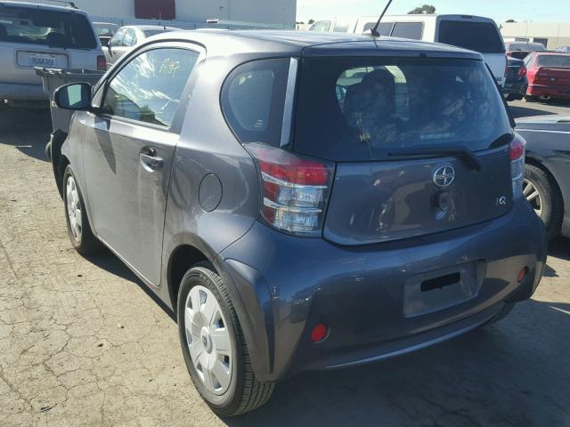 JTNJJXB08EJ026270 - 2014 TOYOTA SCION IQ GRAY photo 3