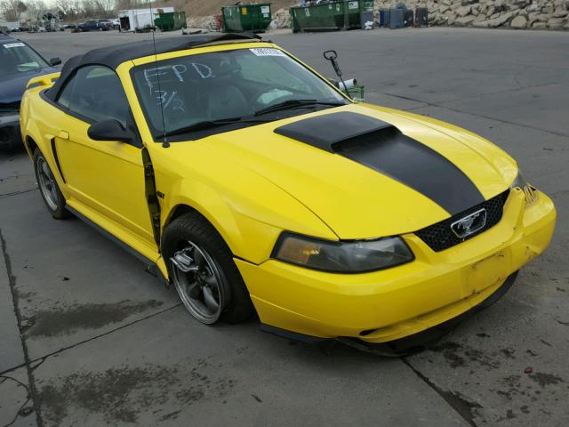 1FAFP45X43F338821 - 2003 FORD MUSTANG GT YELLOW photo 1