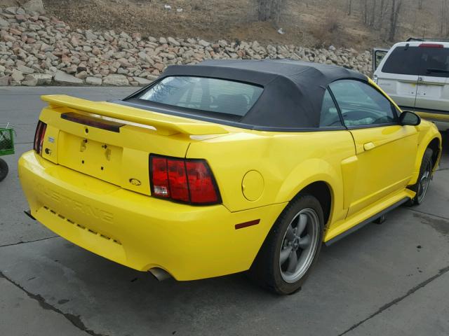 1FAFP45X43F338821 - 2003 FORD MUSTANG GT YELLOW photo 4