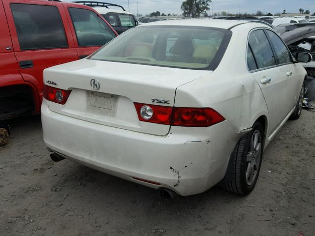 JH4CL96844C029610 - 2004 ACURA TSX WHITE photo 4