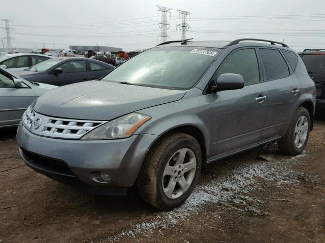 JN8AZ08T65W309456 - 2005 NISSAN MURANO SL GRAY photo 2