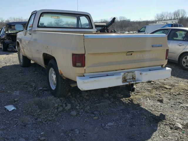 1GCGC24J4CS131090 - 1982 CHEVROLET C20 TAN photo 3