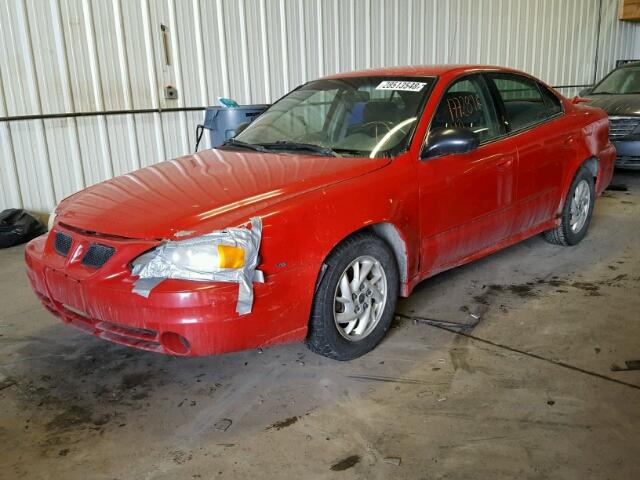 1G2NF52E74M656371 - 2004 PONTIAC GRAND AM S RED photo 2