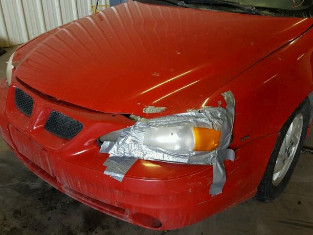 1G2NF52E74M656371 - 2004 PONTIAC GRAND AM S RED photo 9