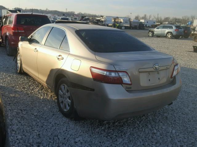 4T1BB46K58U043395 - 2008 TOYOTA CAMRY HYBR TAN photo 3