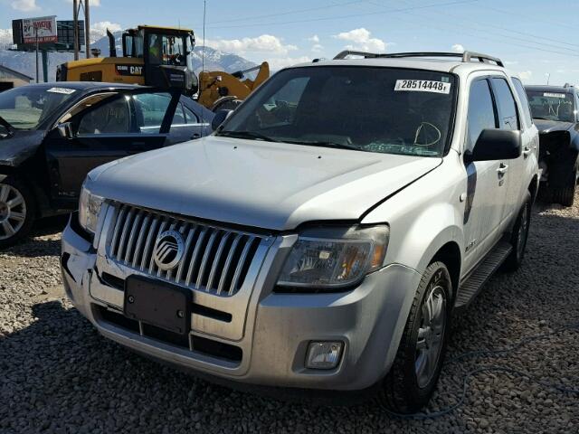 4M2CU81108KJ25369 - 2008 MERCURY MARINER SILVER photo 2