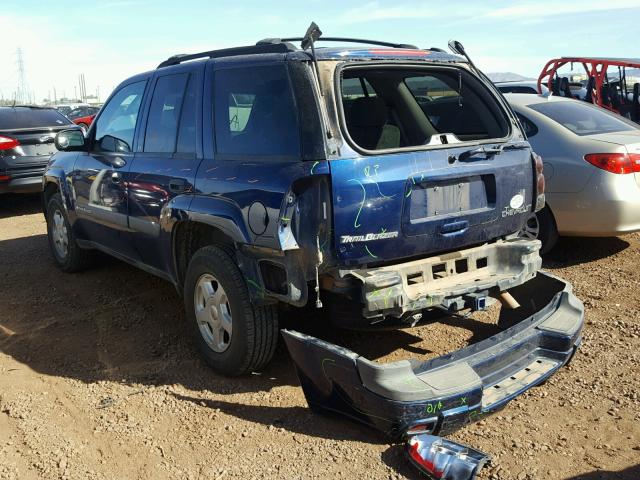 1GNDS13S032157767 - 2003 CHEVROLET TRAILBLAZE BLUE photo 3