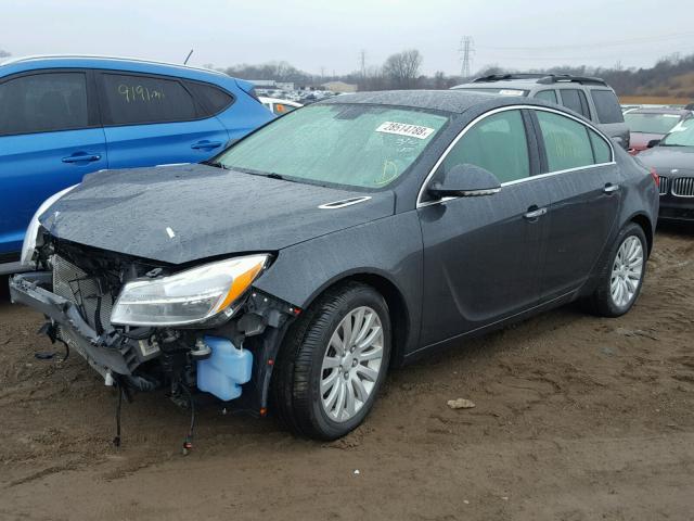 2G4GS5EV0C9214440 - 2012 BUICK REGAL PREM CHARCOAL photo 2