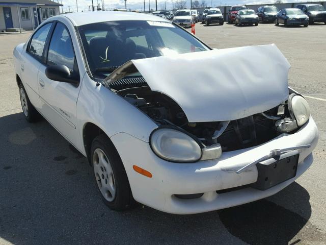 1B3ES46C31D218339 - 2001 DODGE NEON SE WHITE photo 1