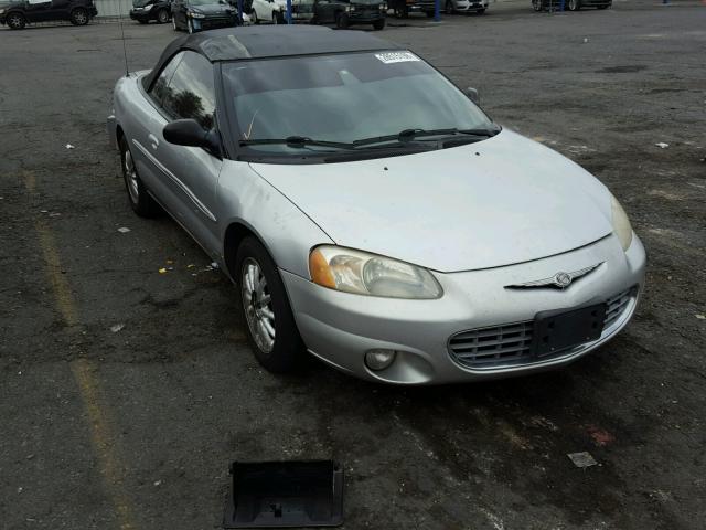 1C3EL55R32N322241 - 2002 CHRYSLER SEBRING LX SILVER photo 1